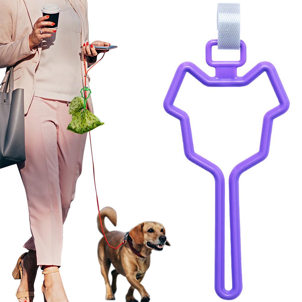 Hond Tractie Distributeur Handsfree Hond Kak Tas Houder Stevig Duurzaam Gebruikt Voor Sleepkabel Om Fix Vuilniszak dierbenodigdheden: Purple
