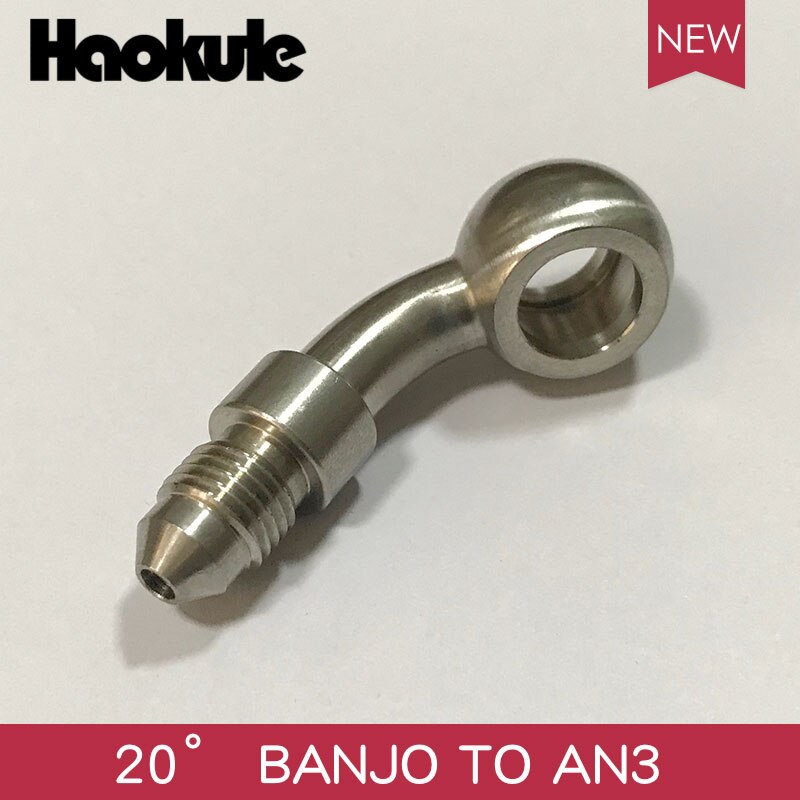 Haokule ruostumaton teräs banjo 10.2mm - uros  an3 tefl ptfe letkun pään liitos jarrujärjestelmän liittimet