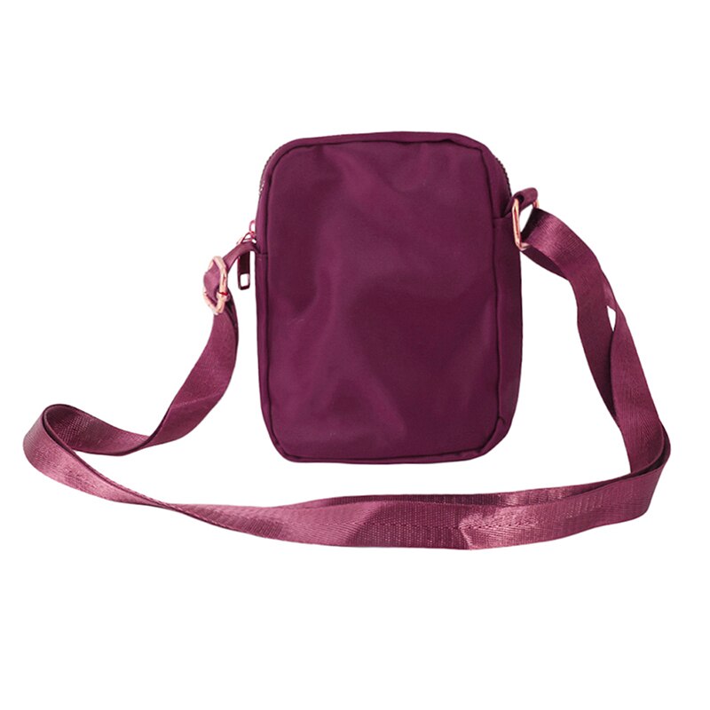 Mulheres Moda Cor Sólida Zipper de Nylon Impermeável Ombro Saco Crossbody Bolsa Feminina Senhoras Mensageiro Saco de Viagem À Prova D' Água