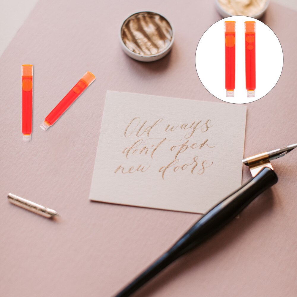 50Pcs Uitwisbare Inkt Cartridge Wegwerp Duurzaam Fontein Tekening Pen Inkt: Orange