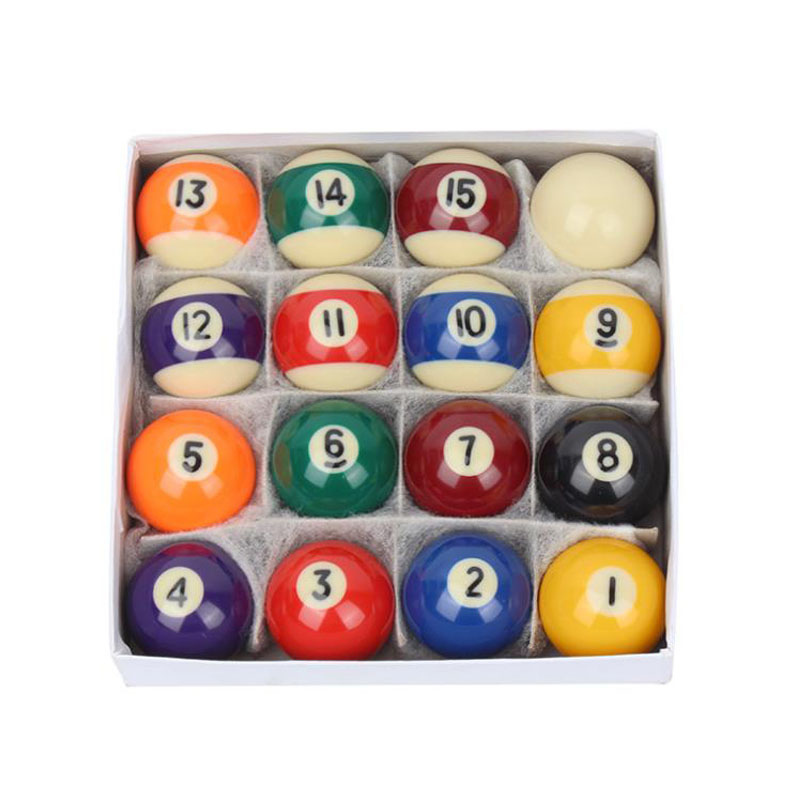 Boules de billard pour enfants, 25MM/38MM, ensemble complet de boules de billard en résine, petite queue de billard: 38MM