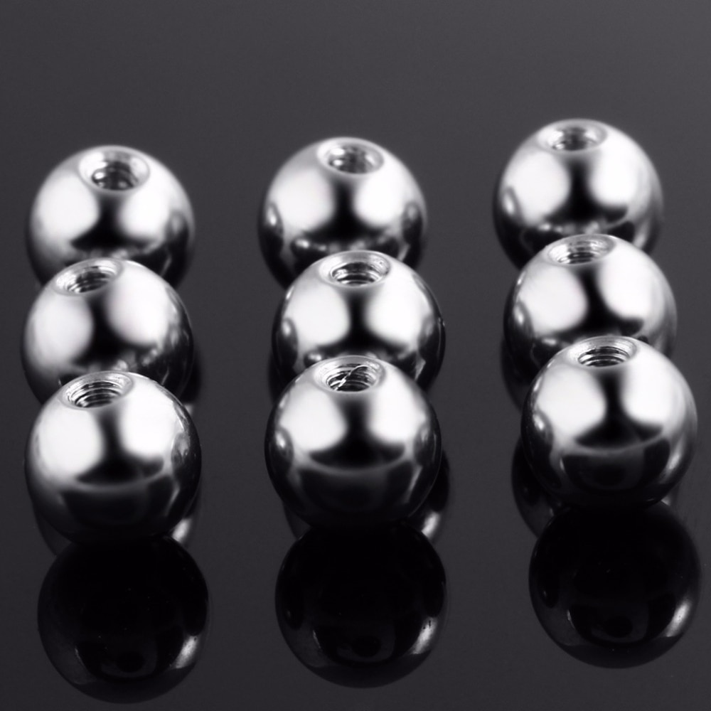 ZS 10/30/ 100PCS Edelstahl Ball 18G 16G High Polish Piercing Schraube Ersatz Ball Nase Ohr Labret piercings Zubehör