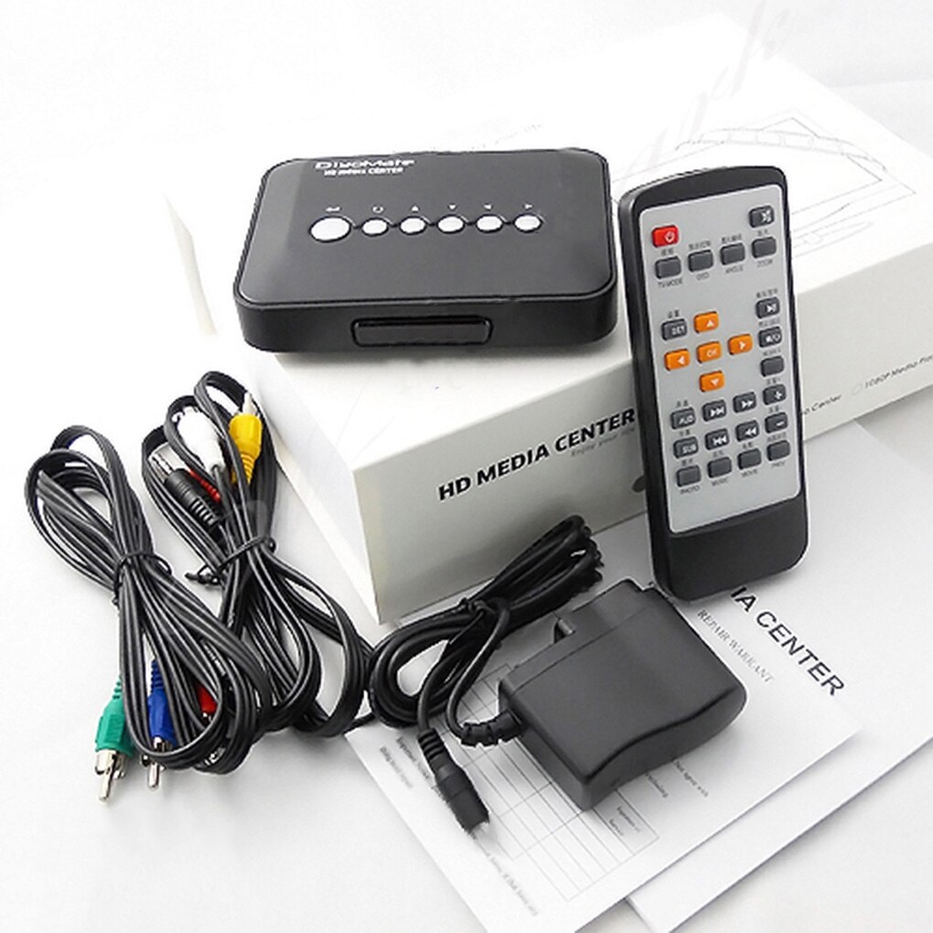 Multimediaspeler mini  hd 720p hdd mediaspeler tv box av-uitgang mkv rm sd usb sdhc mmc hdd eu/us/uk/au-stekker