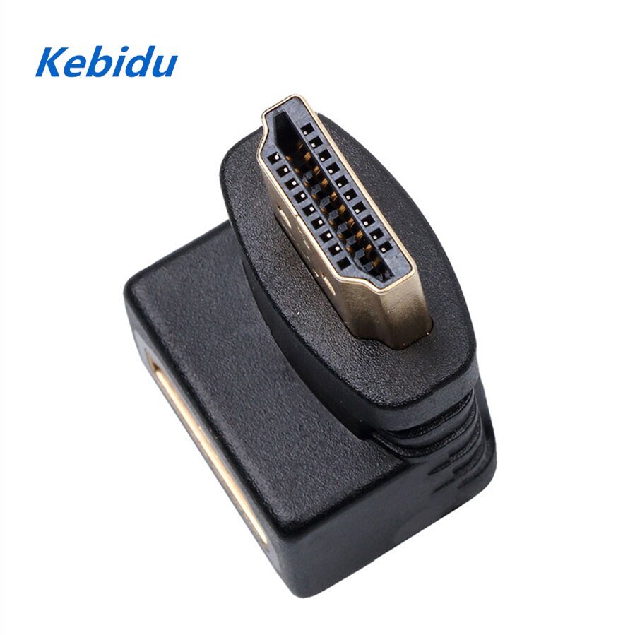 Kebidumei HDMI männlich zu HDMI weiblich Kabel Adapter 90 Grad Rechts Winkel L - Typ (Unterseite)Schwarz 1080P Clever HDTV Pro Xbox 360