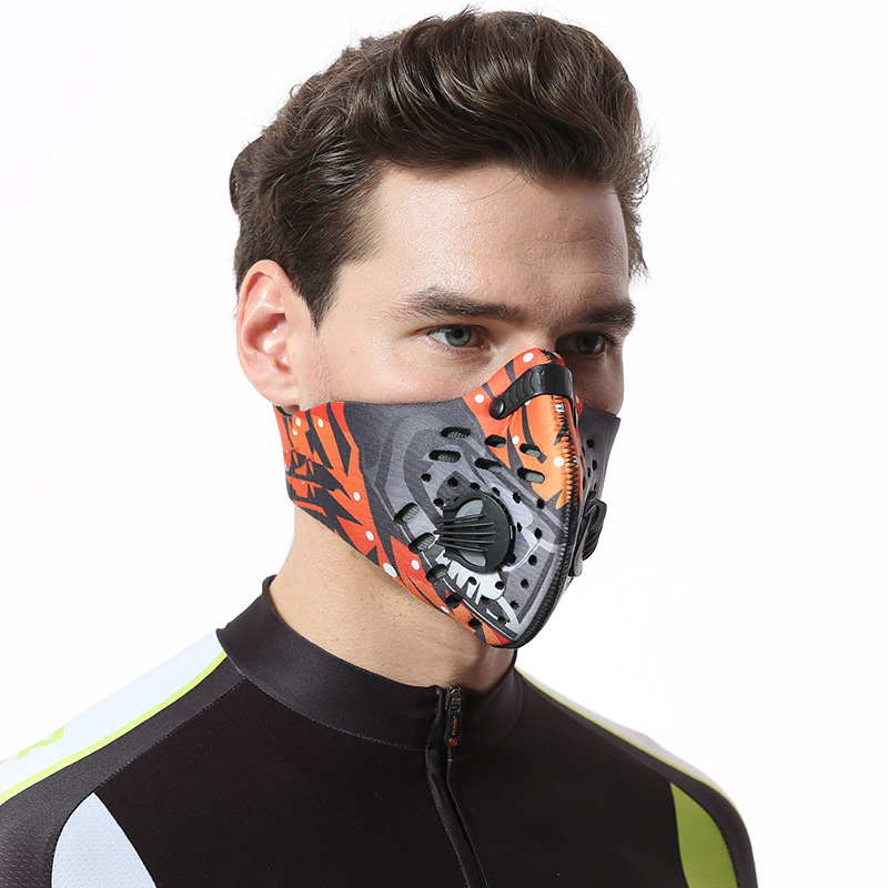 Radfahren halbe Gesicht Maske Filter Anit-nebel Anit-verschmutzung Atmungsaktive PM 2,5 Aktivkohle Sport ausbildung Fahrrad Staub maske