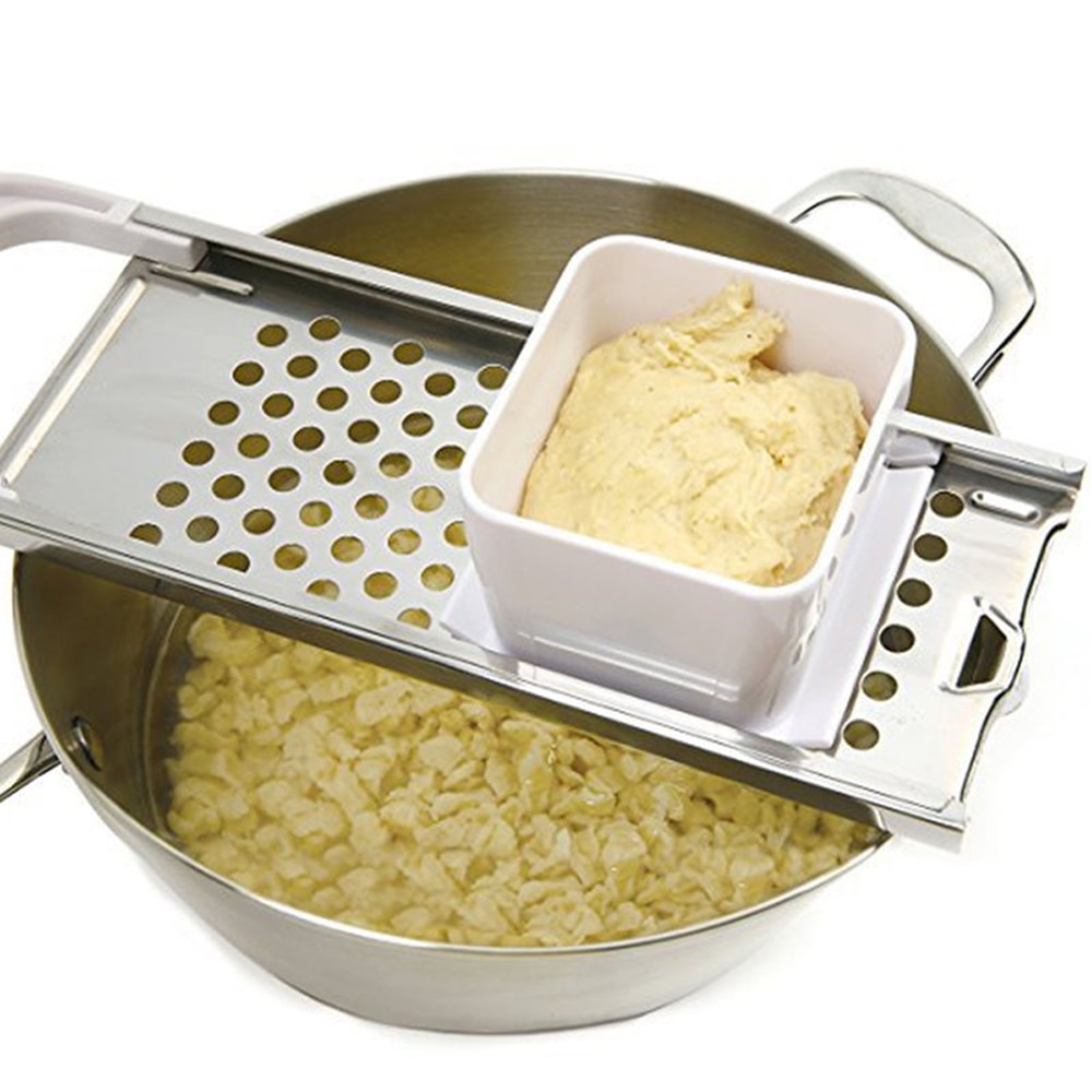 Pasta maskin manuell noodle spaetzle maker rustfritt stål blad spaetzle noodle dumpling maker pasta matlaging kjøkkenverktøy