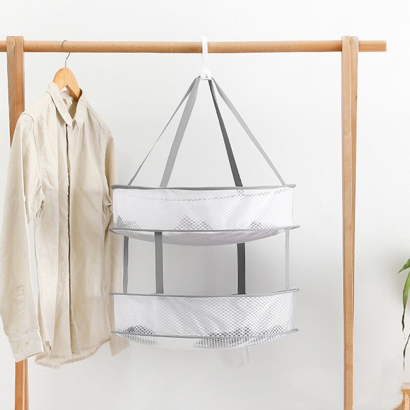 Foldbart tøj tørrenet kurv vindtætte sokker undertøj sweater tørrenet hængende tøj tørrekurv organizer 1pc