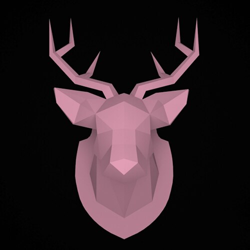 40cm DIY Papier Handarbeit Hause Dekoration Zubehör Jahrgang Antilopen Kopf Abstrakte Zimmer Zauberstab Dekor Hirsch Kopf Statuen