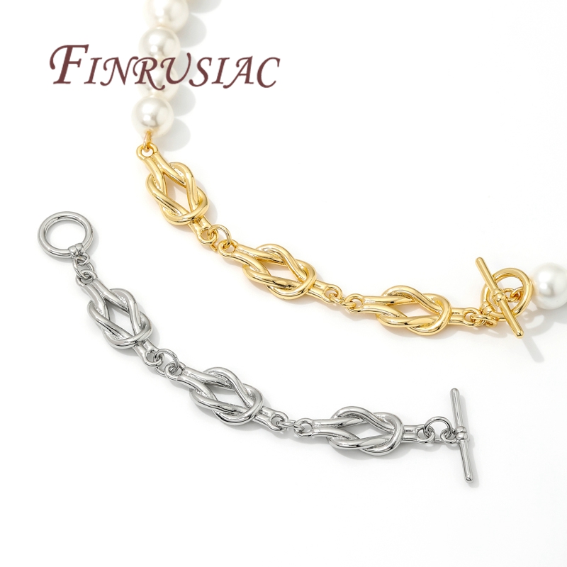 Cierre OT chapado en oro Real de 18K, cierre de palanca para joyería, pulseras, accesorios, conectores para joyería, suministros de joyería DIY