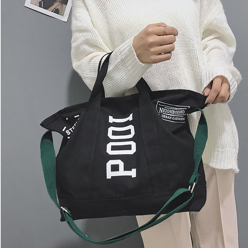 Canvas schoudertas eco herbruikbare boodschappentas opvouwbare tassen voor vrouwen grote casual handtassen