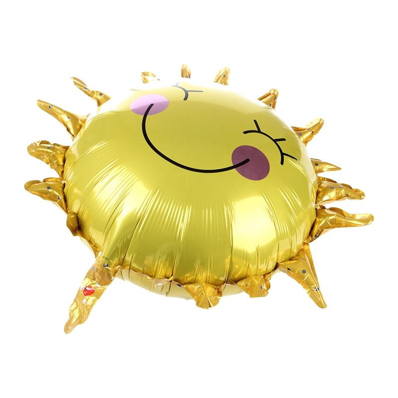 Glimlach zon ballonnen folie ballonnen voor gelukkige verjaardag decoraties bruiloft (geel )65*65cm