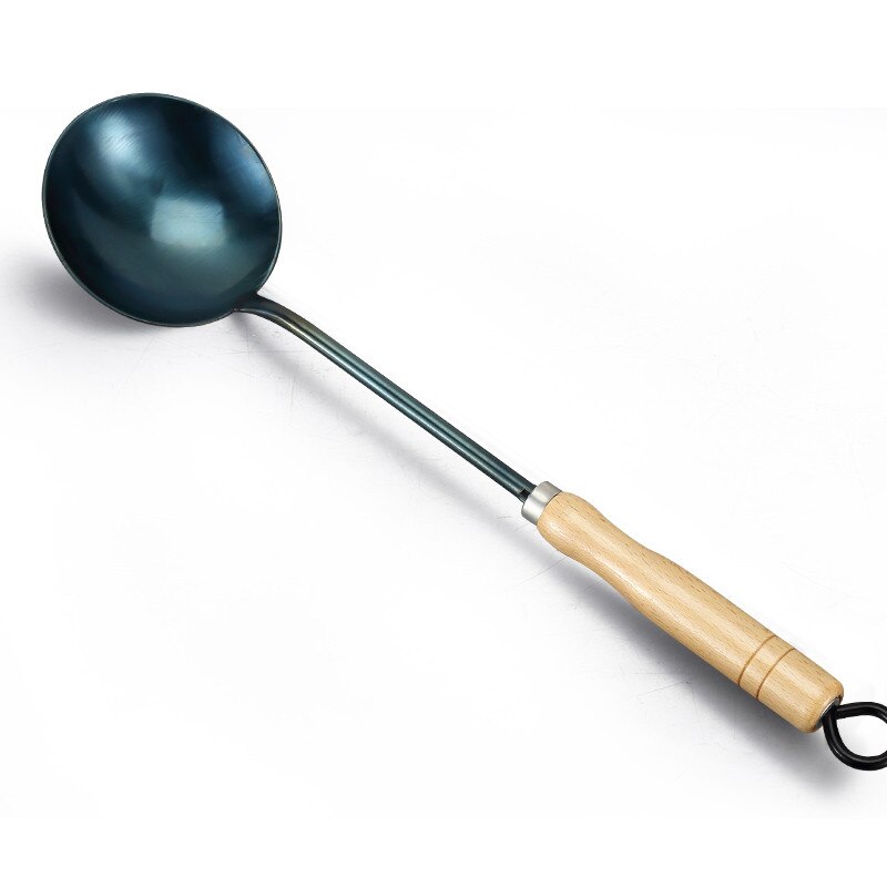 Cuillère à friture pour beignets, huile, Baba, cuillère en fer Durable, Portable, fer à la main, antiadhésif, louche, Wok, spatule pour aliments: 1 pcs3