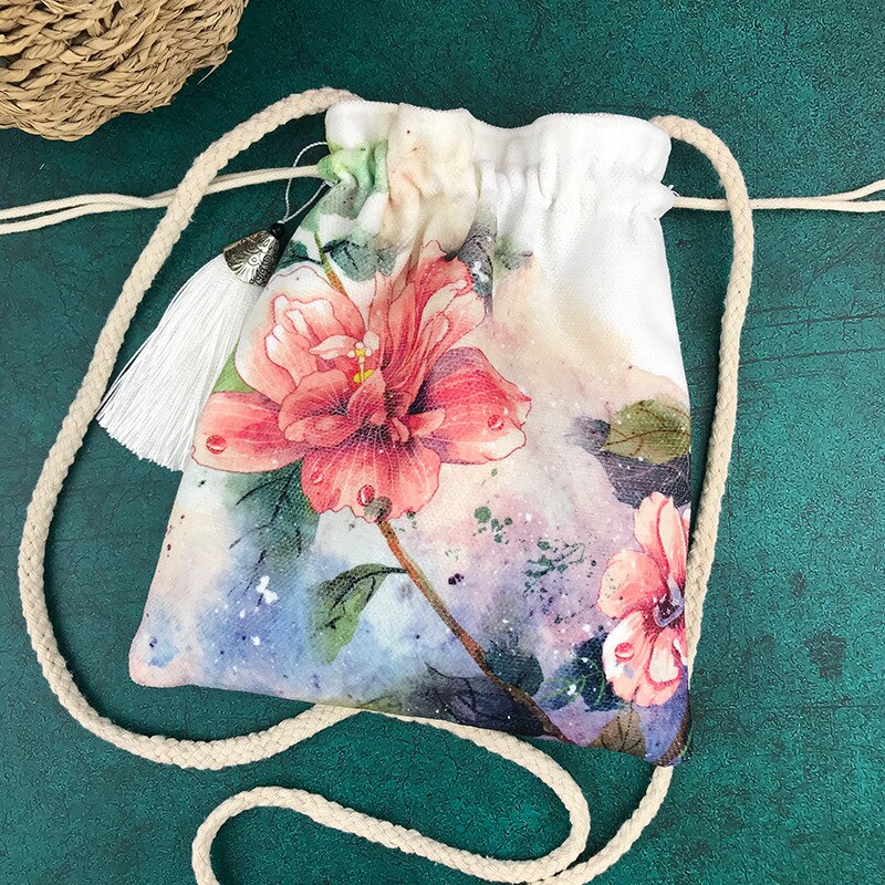 Vrouwen Kwastje Katoen & Linnen Portemonnee Kids Portemonnee Pakket Schoudertas Doek Zak Telefoon Pouch Carteira Feminina Bolso Voor meisjes: 4