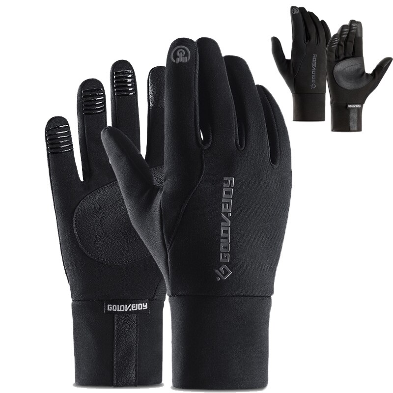 Dam män skidhandskar snowboardhandskar vinter pekskärm snö windstopper svarta handskar män vantar varma termiska halkskyddshandske