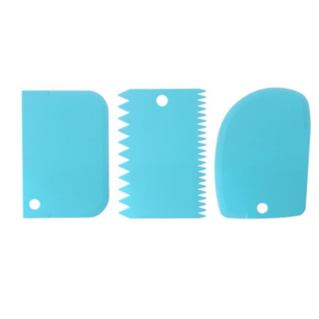 3Pcs/1Pc Deeg Cake Cutter Slicer Spatel Voor Cake Schraper Pasteuze Cutters Schraper Onregelmatige Tanden Rand diy Soepeler Tool: Roze