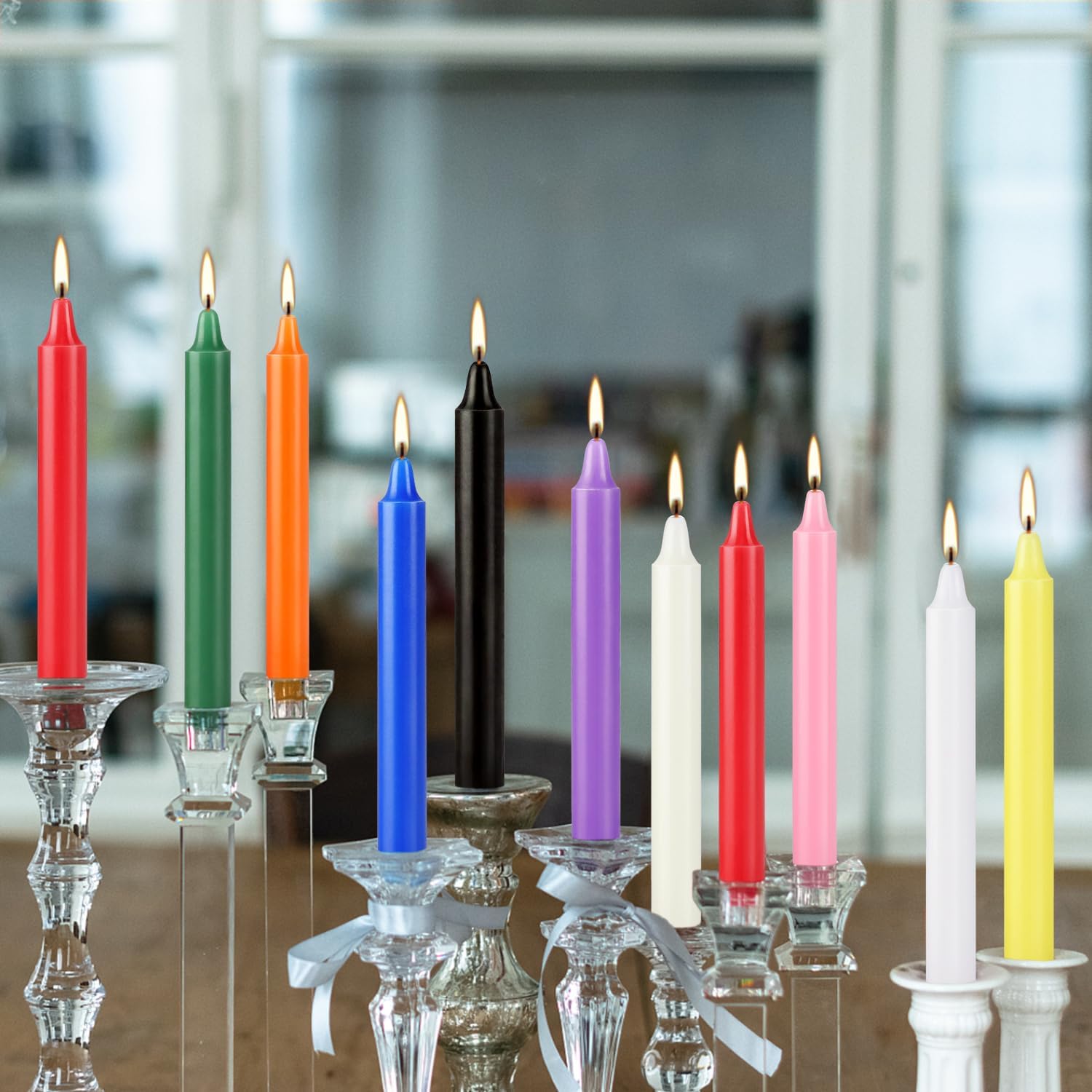 20 cieras pequeñas de colores, sin goteo, sin humo, velas perfumadas, tiradas a mano, de , adecuadas para todos los lugares y diversas vacaciones. Sólo utiliza velas cónicas hechas de cera de , así que la quema de la vela, veerá el mismo color de la vela. , Asegúrese de ser seguro sus líneas rectas y luz suave.