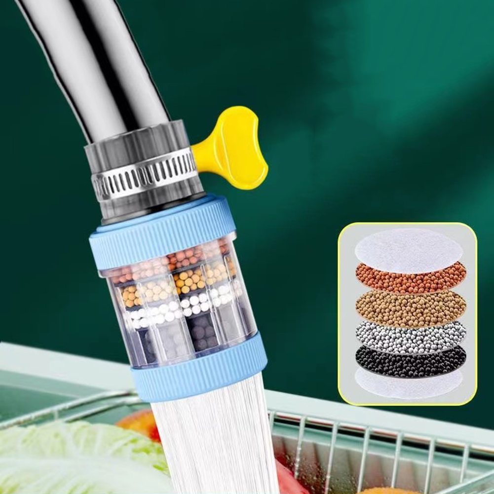 Purificador de grifo con filtro de agua de 6 capas para grifo, accesorios de cocina, mezclador, aireador, boquilla para grifo de baño, sistema de filtración de agua