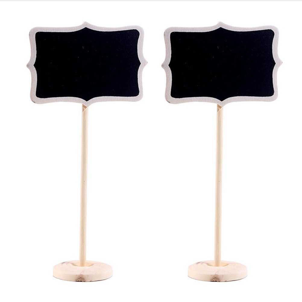 5 pçs/set mini pequena placa de madeira giz quadro negro escrever aviso mensagem pintura placa madeira casamento cozinha restaurante sinais quadro