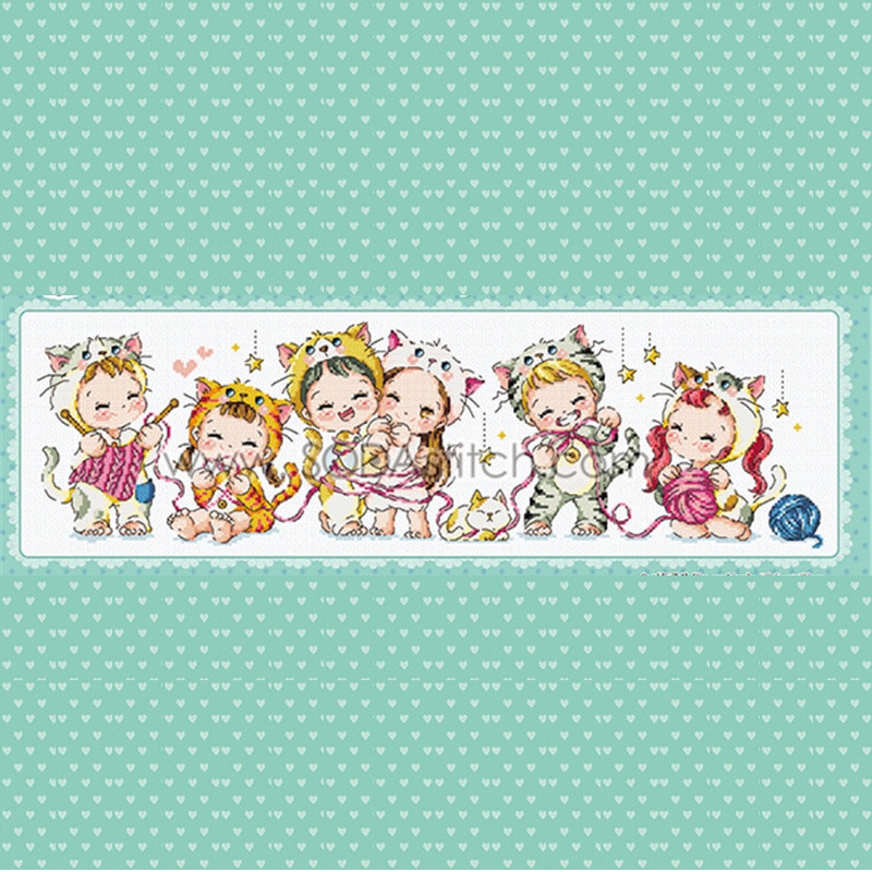 G158 Stich Cross Stitch Kits Craft Packages Cotton Fabric Floss Counted Designs Needlework Embroidery Cross-Stitching