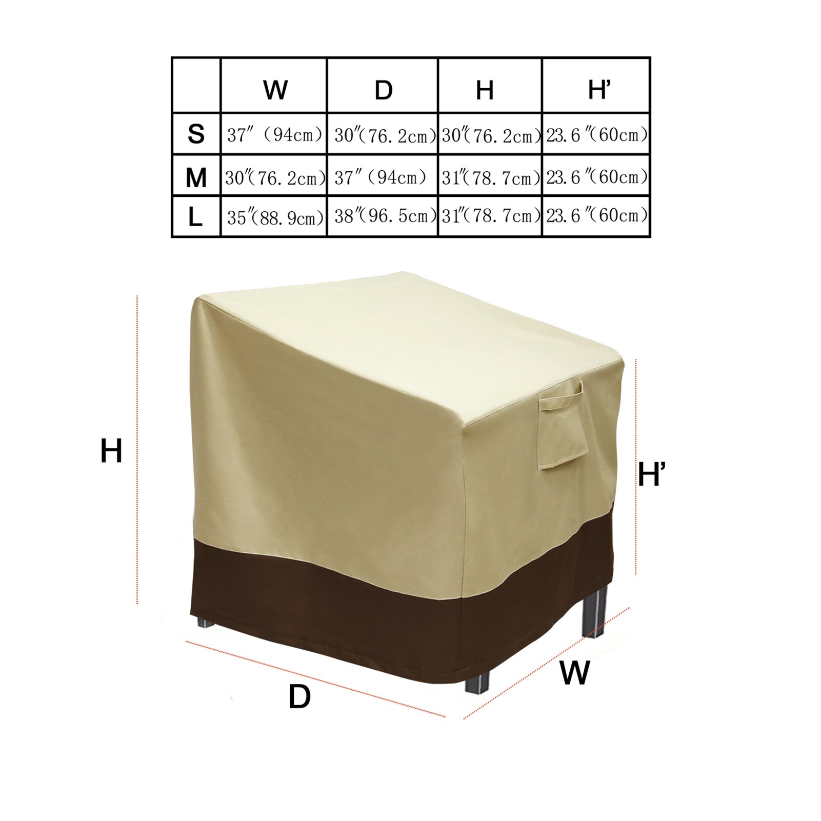 Weatherproof Patio Chair Cover Lounge Deep Seat Cover Outdoor Patio Armchair Cover Heavy Duty Oxford Fabric Furniture Covers