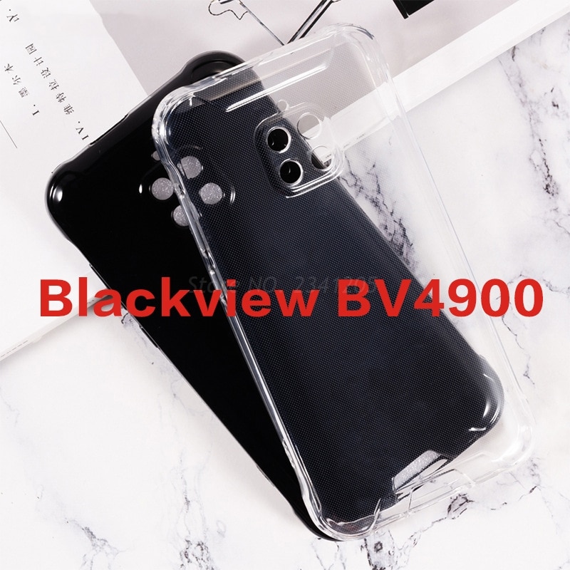 Transparante Telefoon Case Voor Blackview BV4900 Silicona Caso Antiklopmiddelen Zachte Zwarte Tpu Case Voor Blackview BV4900 Pro Terug cover