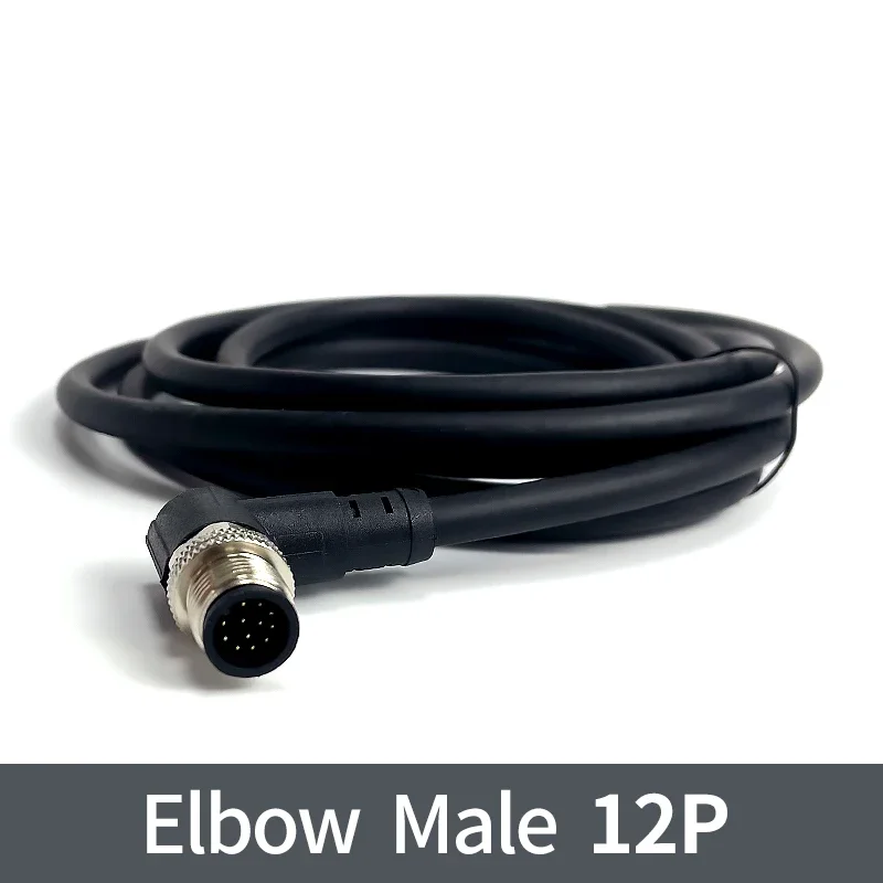 2 meter M12 sensor connector waterdichte kabel plug Mannelijke & Vrouwelijke 4 5 8 12Pin PVC Geïntegreerde spuitgieten M12 connectoren: Paars / Onder 5 Stks
