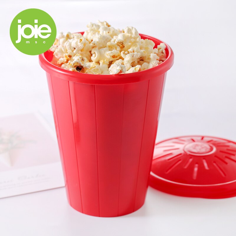 JOIE Popcorn Microwave Silicone Kitchen Tools DIY Popcorn Maker Bucket Bowl Microwaveable With Lid Heat Resistance
