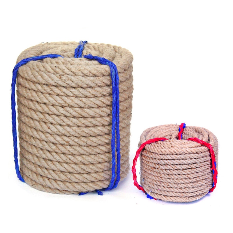 2m 5m DIY Handmade Twisted Push-pull Jute String Marine Automotive Forestry Thick Thin Hemp Rope Decoration Materials