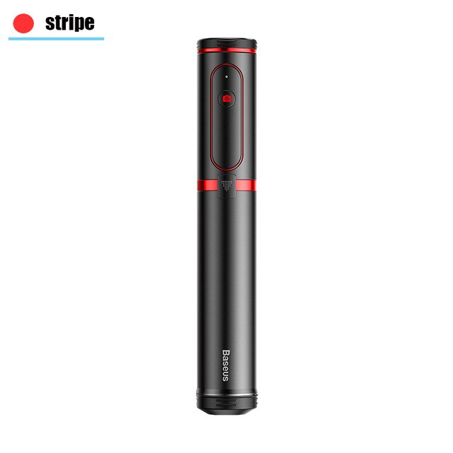 Baseus Bluetooth Selfie Stok Draagbare Handheld Smart Telefoon Camera Statief Met Draadloze Afstandsbediening Voor Iphone Samsung Huawei Android: Red Stripe