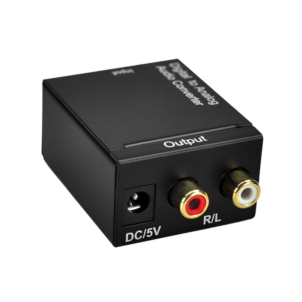 Vanpower 3.5Mm Jack Digitale Audio Converter Coax/Toslink Digitaal Naar Analoog Rca L/R Audio Converter Adapter optische Versterker