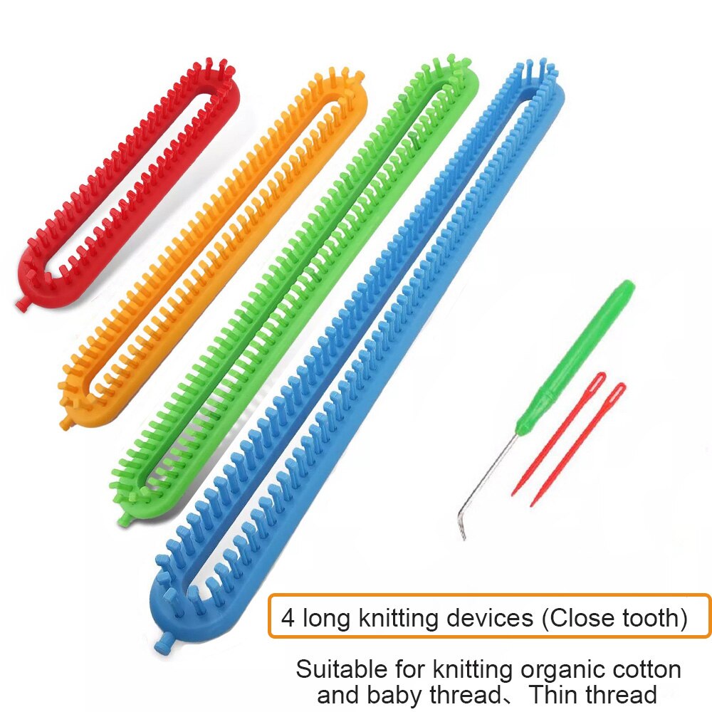 Knitting Machine Sewing Material Accessories Loom Needlework Kit Tools Circular To knit Weaving Handmade Scarf Sock Suture DIY: 4 long dense teeth