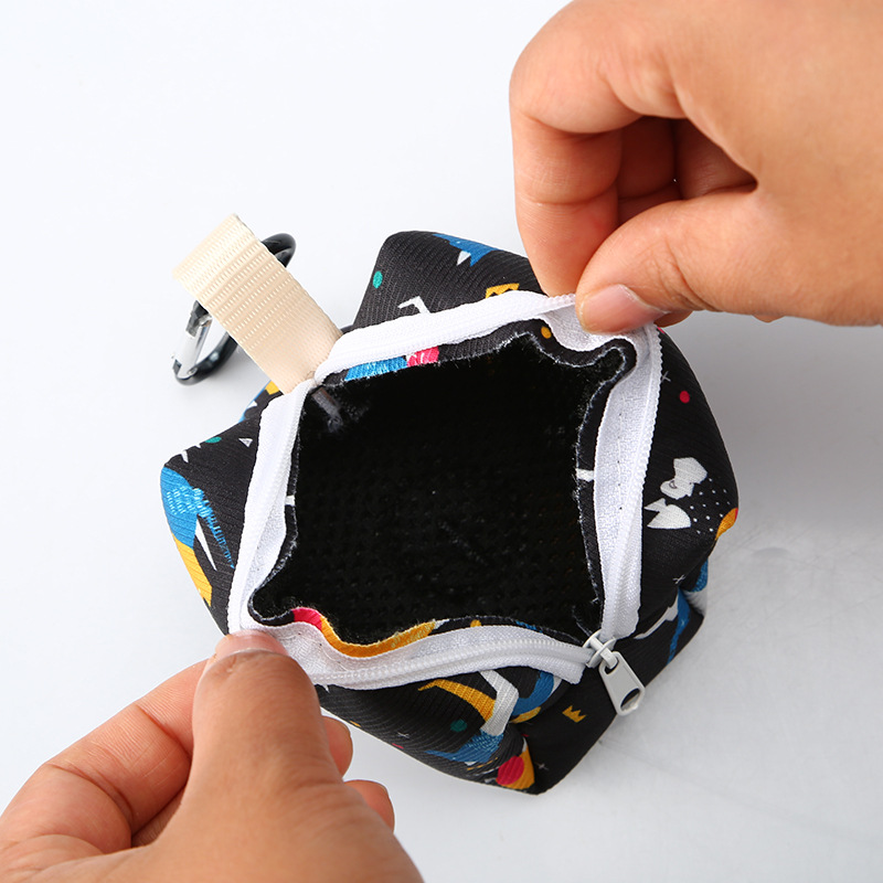 Dog Poop Bag Holder Leash Attachment - Poop Bag Dispenser for Leash -Pet Waste Bag Dispenser Fabric, Dog Bag Dispenser for Dogs