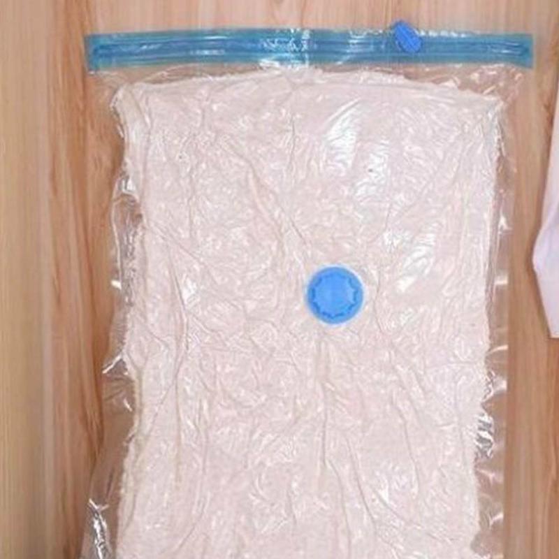 10Pcs Strong Practical Vacuum Storage Bags VAC Space Saving Compressed Bag Plastic Vaccum Pack Saver Transparent