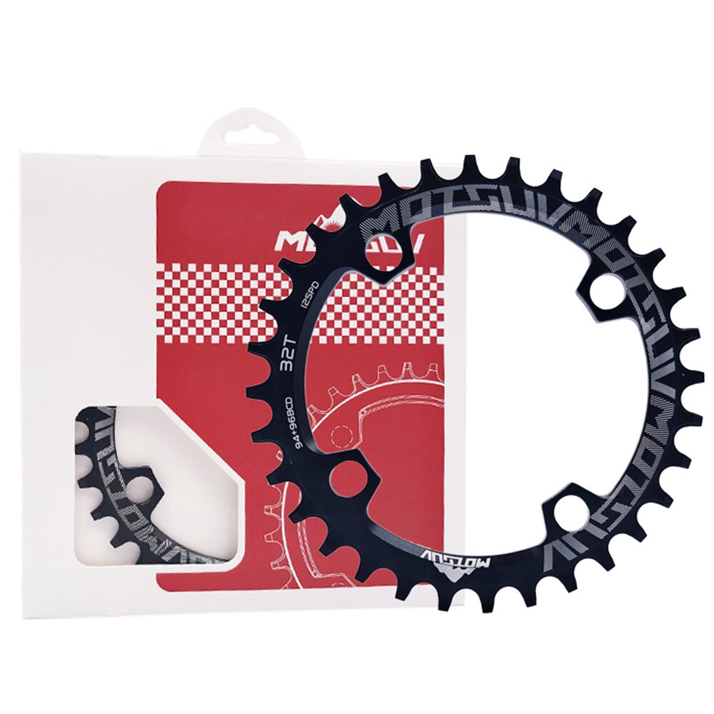MOTSUV redondo 94 + 96mm 94BCD/96BCD 32/34/36/38T plato de bicicleta de montaña MTB para ALIVIO M4000 M4050 NX GX X1 piezas de manivela: Round 32T Black