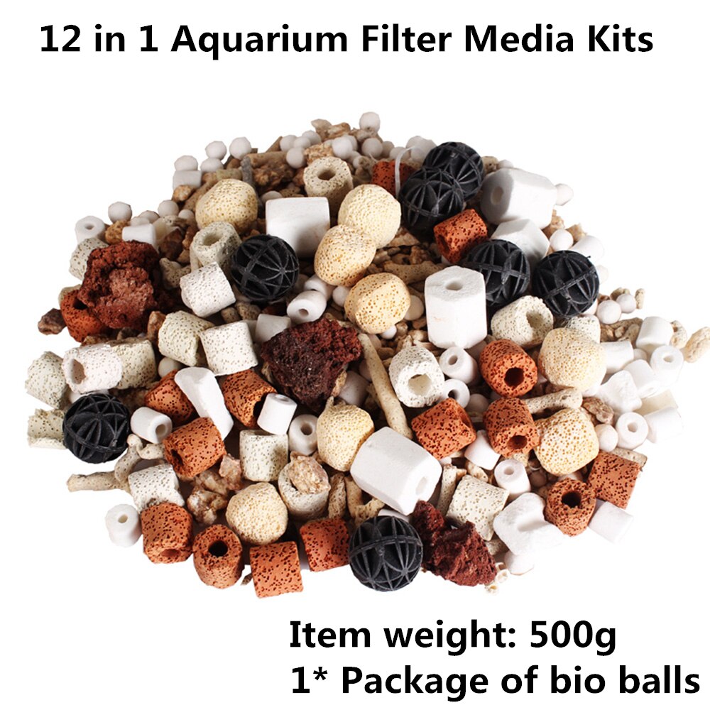 Til akvarie akvarium filter 20 stk/parti 16mm akvarie filter bio bolde bærbare akvarie filter media ring bio ring: H26187-1