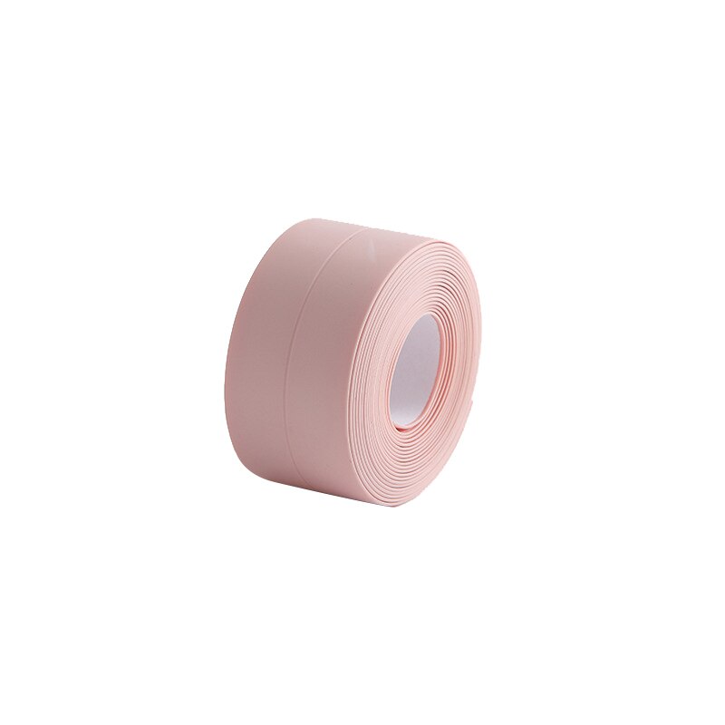 1 Roll Seal Strip Anti-Collision Weatherproof Self Adhesive Caulk Strip Sealing Tape For Sink Bathroom Kitchen: 3.8x 320cm pink