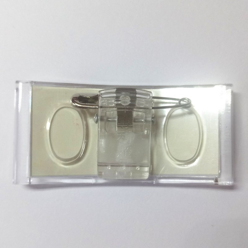 Business Image card rectangle badge work card pin badge card employee number clip can change paper