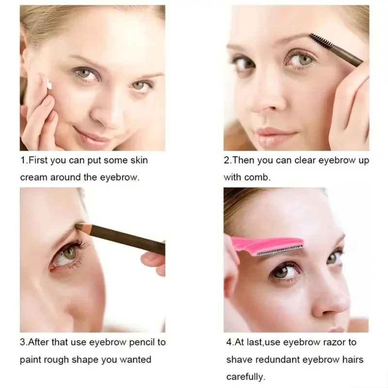 Maquinilla de afeitar para cejas para mujer, herramientas dermaplaning exfoliantes multiusos y maquinilla de afeitar Facial con cubierta de precisión, belleza de seguridad, 30 Uds.