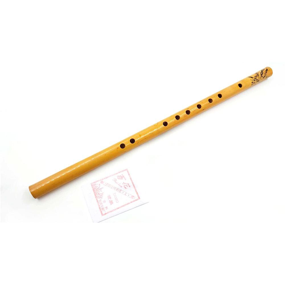 44cm traditionelle kinesiske 6 hullers bambusfløjte lodret fløjte musikinstrument kinesisk dizi transversal flauta: Default Title