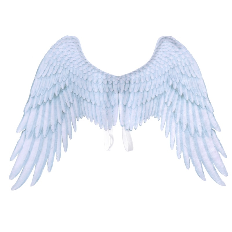Halloween Decoration Non-Woven Fabric 3D Angel Wings Halloween Theme Party Cosplay Costume Accessories For Adults Men Women