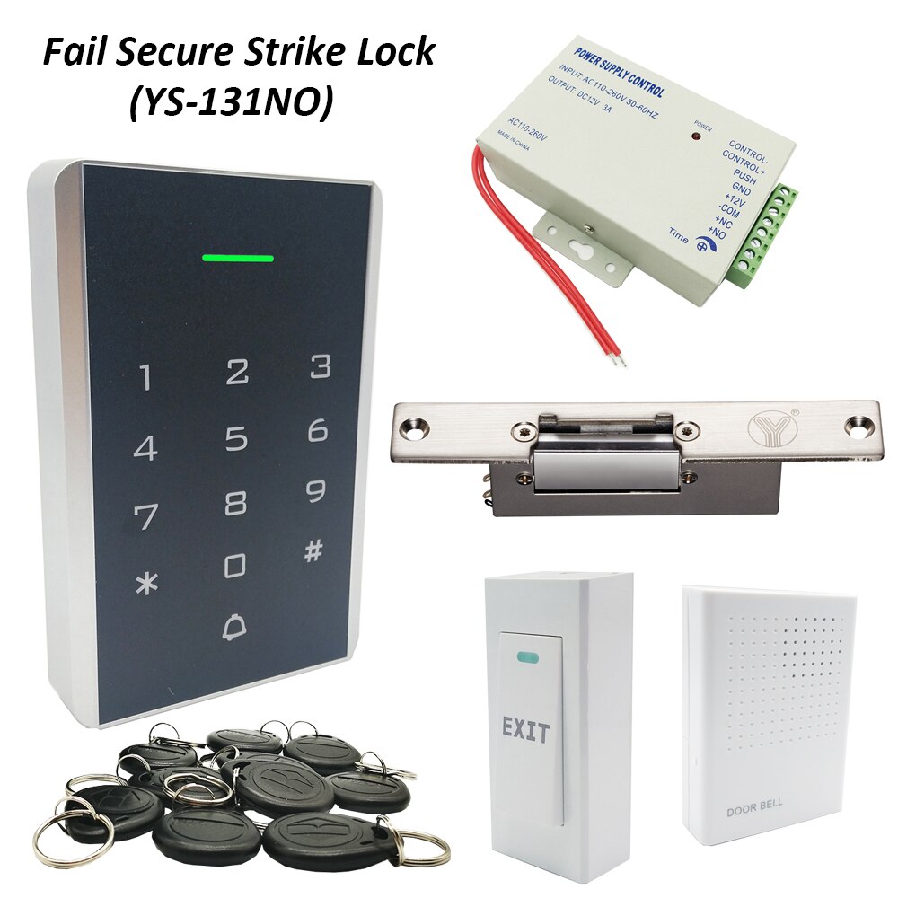 Rfid 125khz keypad DIY Full Electric Strike Door Lock Access Control System Kits: YS131NO