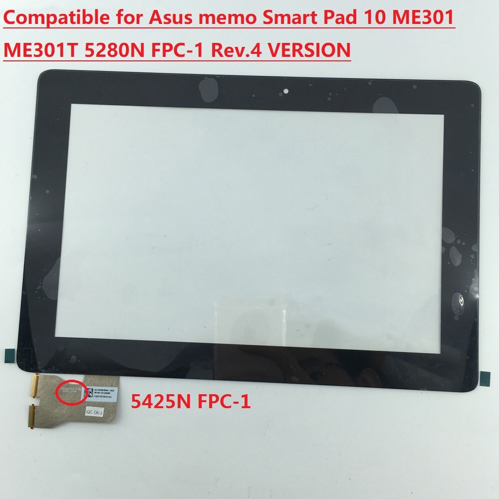 Numériseur d&#39;écran tactile en verre K001, 10.1 pouces, pour Asus memory Smart Pad 10 ME301 ME301T 5280N FPC-1 Rev.4 VERSION