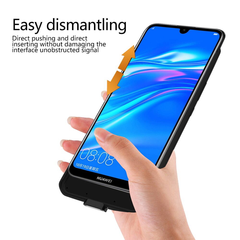 ZKFYS Ultra Thin Fast Charger Battery Cover for Huawei Enjoy 9 6500mAh Portable Back Clip Battery Charger Case