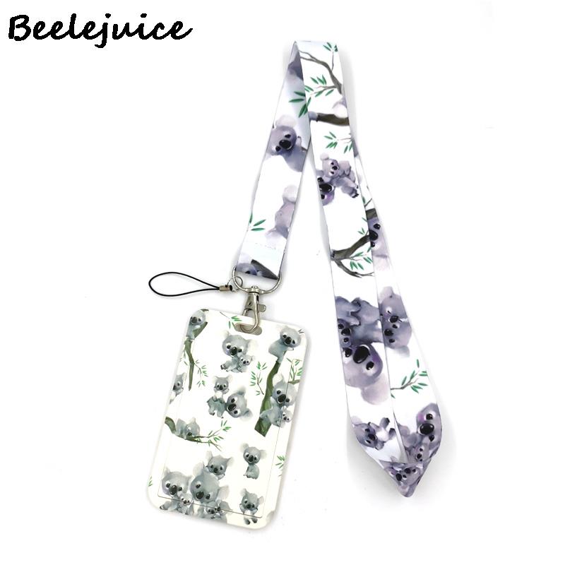 Porte-clés en forme de Koala, joli collier Horizontal, Animal mignon, sangle de cou, lanière, porte-badge: Neck Strap Holder