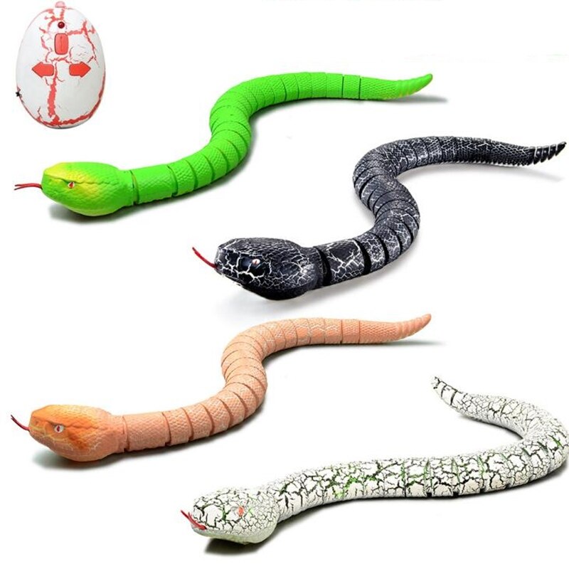 Serpent télécommandé à infrarouge RC, jouet et œuf de chat, serpent à sonnette, Animal, tour effrayant, jouets pour enfants, nouveauté drôle,