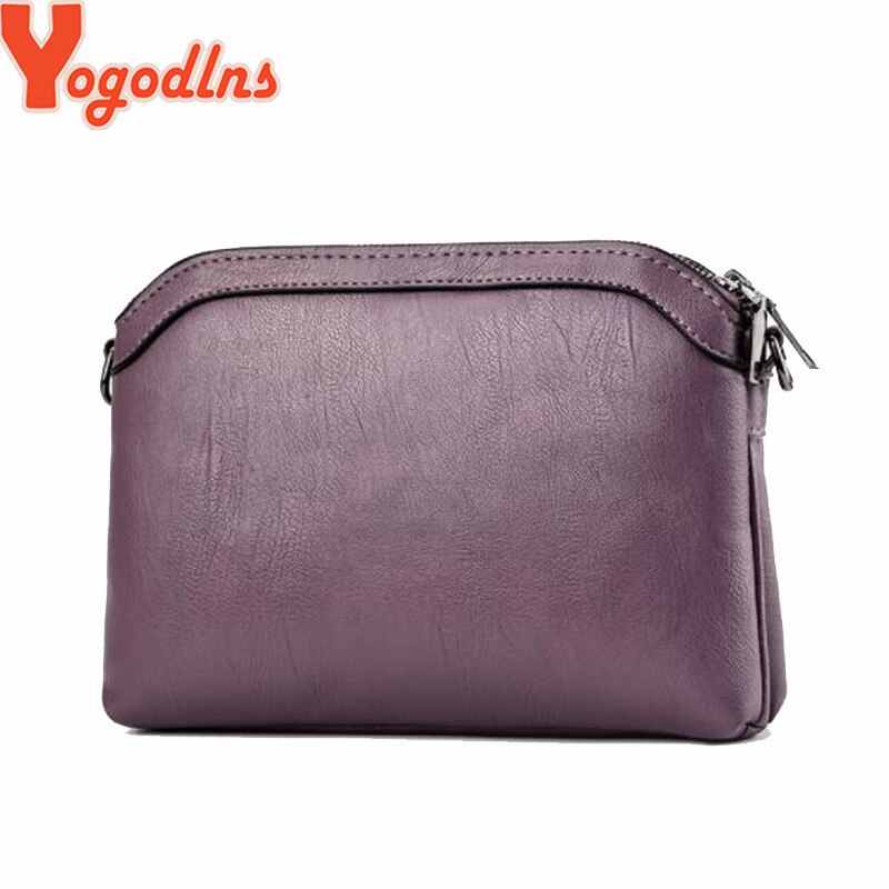 Yogodlns Double poches sacs à bandoulière en cuir souple PU femmes sac à bandoulière avec deux sangles épaule femme sacs de messager noir