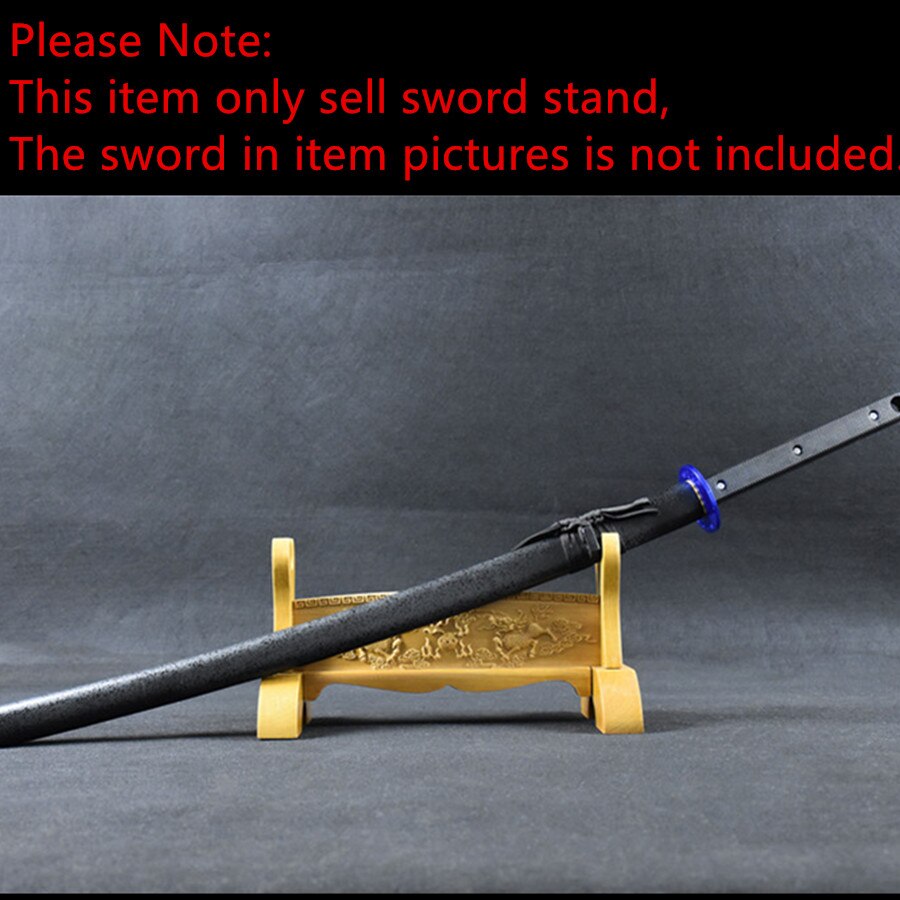 Stands en bois de Lion sculpté à la main | Support de présentoir pour épée japonaise Katana belle épée support de magasin en bois