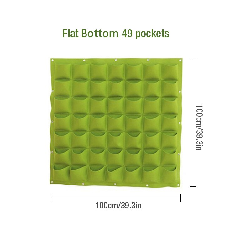 Wanddecoratie bonsai zakken met 81 zakken, groene kweekzakken, plantenbak, verticale tuin, vaas, muurplant, bloempot, winkellogo, decoratie: Een -49