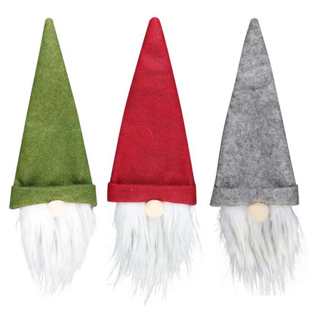Christmas Gnomes Wine Bottle Cover Champagne Bottle Stopper Cover Christmas Faceless Doll Ornaments Decorations