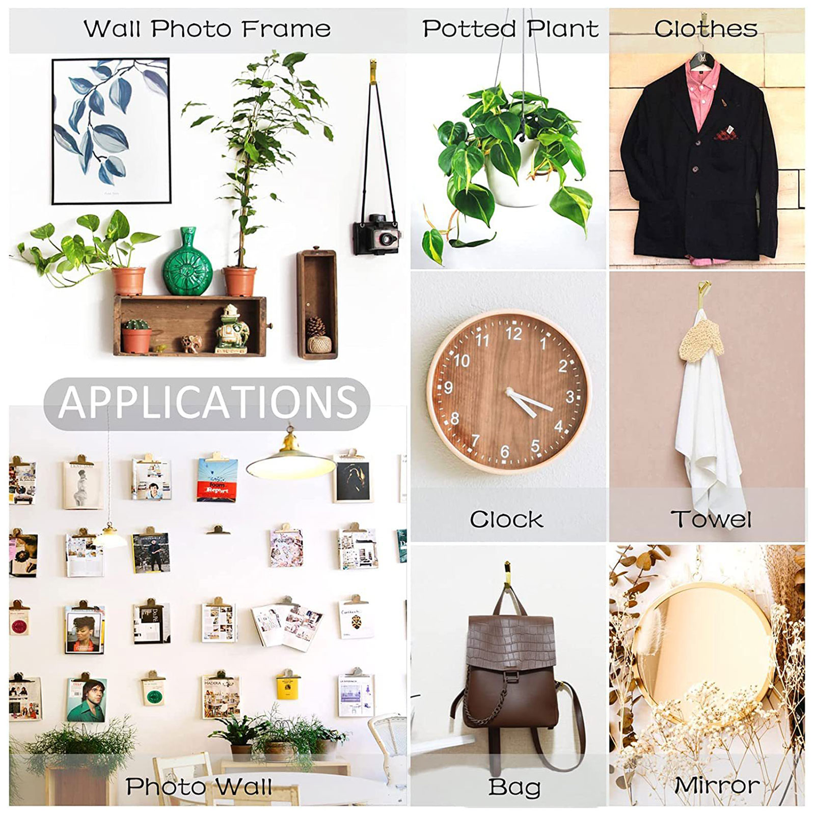 Picture Hangers Picture Hanging Hardware Kit Support up to 30lbs 50lbs 50 Pcs Photo Frame Hooks with Nails